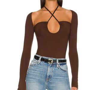 super down brown bodysuit